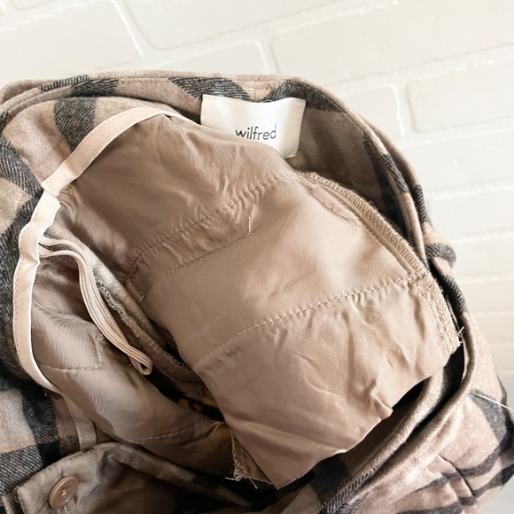 Aritzia Wilfred Tie-front Pants Trousers Wool Cashmere Blend Plaid Academia Sz 2 - Picture 15 of 15